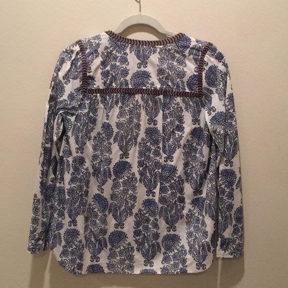 J. Crew Factory Floral Long Sleeve Blouse, Size XS - Picture 4 of 4